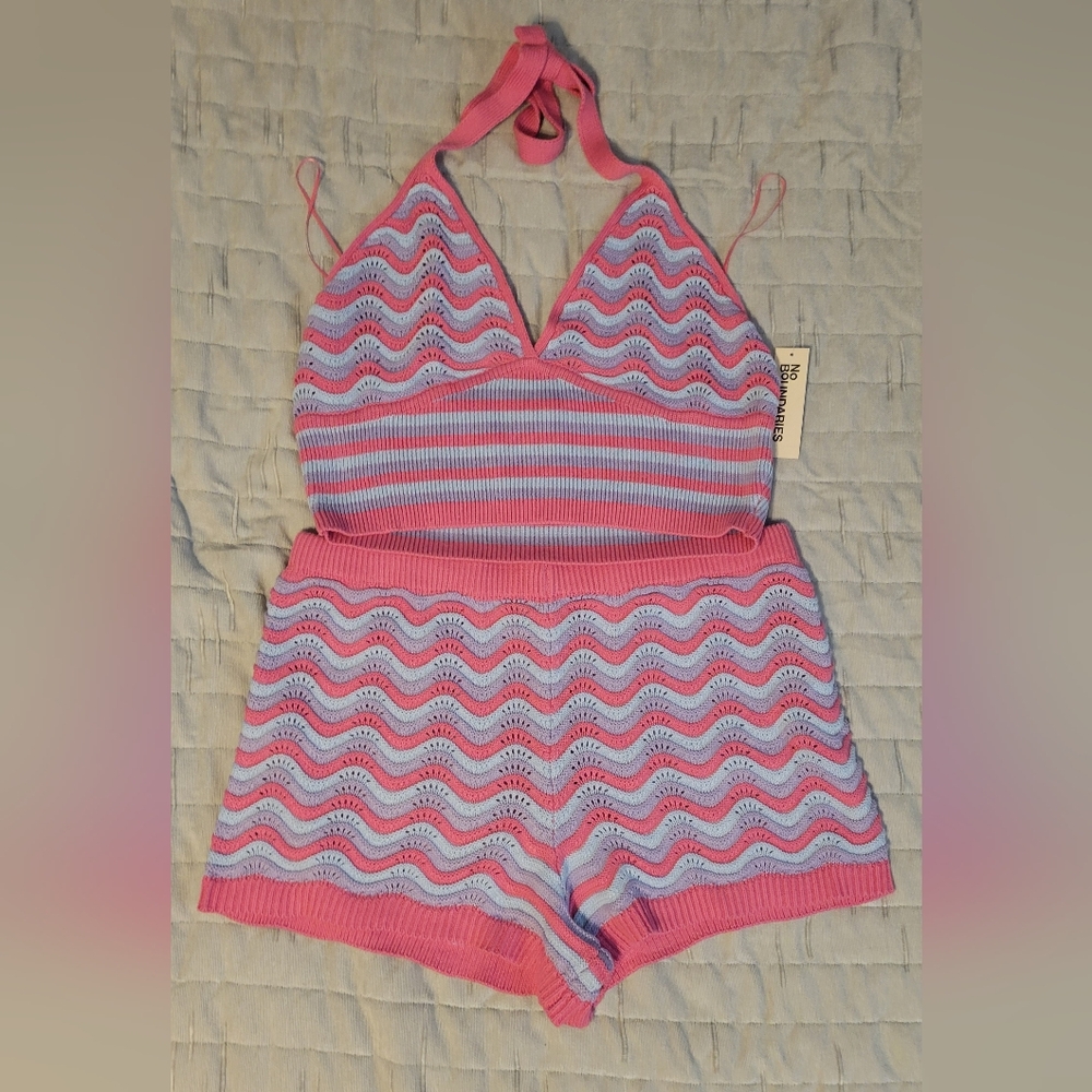 Pink and Blue Knit Set XL